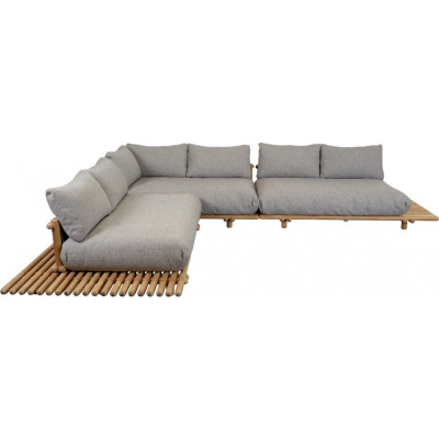 Cane-line - Sticks Plattform Ecksofa L - Teak / Hellbraun (Rise) Cane-line - Sticks Plattform Ecksofa L - Teak / Hellbraun (Rise)