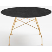 Kartell - Glossy Tisch ø128 cm - Aged Bronze / Gold