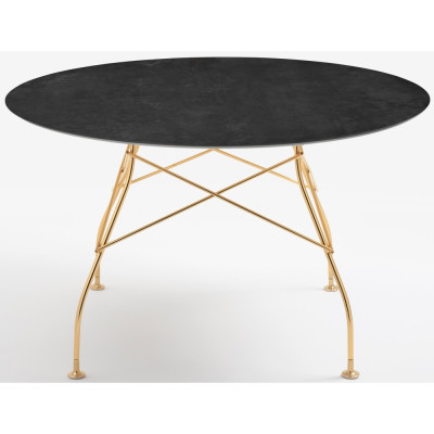 Kartell - Glossy Tisch ø128 cm - Aged Bronze / Gold Kartell - Glossy Tisch ø128 cm - Aged Bronze / Gold
