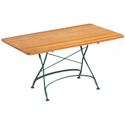 Weishäupl - Classic Tisch 140x80 cm - Teak natur | Dunkelgrün Weishäupl - Classic Tisch 140x80 cm - Teak natur | Dunkelgrün