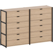 TIPTOE - Unit Regal 3 mit Schubladen - Graphit schwarz | 160 cm