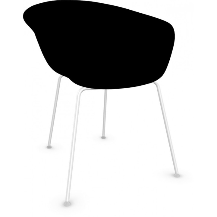 Arper - Duna 02 4201 Stuhl - Schwarz | Weiß Arper - Duna 02 4201 Stuhl - Schwarz | Weiß