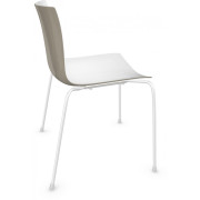 Arper - Catifa 46 0251 Stuhl zweifarbig - Weiß-Taubengrau | Weiß