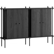 Moebe - Shelving System s.115.2.E Regal -  Doppelt - Schwarz/Schwarz