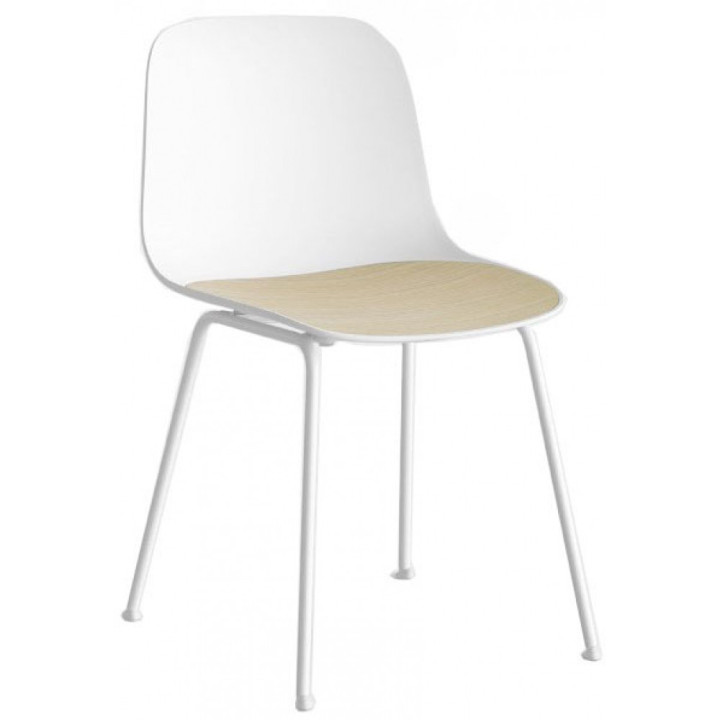 La Palma - Seela Stuhl weiß lackiert - Eiche gebleicht (Sitzschale: Polypropylen) La Palma - Seela Stuhl weiß lackiert - Eiche gebleicht (Sitzschale: Polypropylen)
