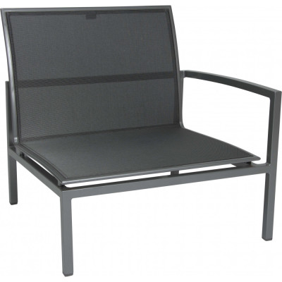 Stern - Skelby Lounge Seitenelement - Graphit / Textilen silbergrau / Armlehne links Stern - Skelby Lounge Seitenelement - Graphit / Textilen silbergrau / Armlehne links