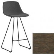 La Palma - Miunn Barhocker 65 cm schwarz - Eiche dunkel nussbaum gebeizt