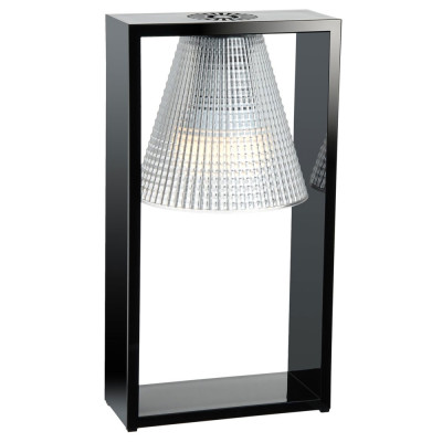 Kartell - Light-Air Tischleuchte - Schwarz-Glasklar mit Prägemuster Kartell - Light-Air Tischleuchte - Schwarz-Glasklar mit Prägemuster