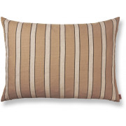 Ferm Living - Brown Cotton Kissen - Stripe / L