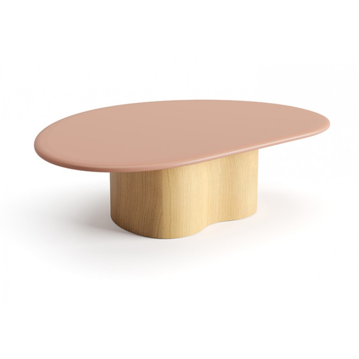 Arper - Ghia Couchtisch Gestell zentral 105x74 cm - Eiche Natur / Rot Lehm Arper - Ghia Couchtisch Gestell zentral 105x74 cm - Eiche Natur / Rot Lehm