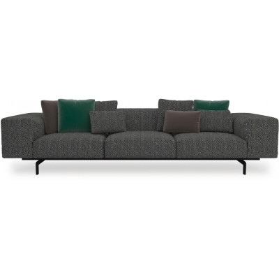 Kartell - Largo Sofa 3-Sitzer - Dunkelgrau/Gubbio Kartell - Largo Sofa 3-Sitzer - Dunkelgrau/Gubbio