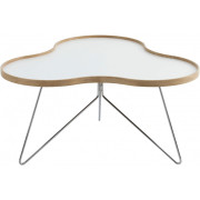 Swedese - Flower Tisch 66x62 cm - 45 cm | Weiß-Birke | Weiß