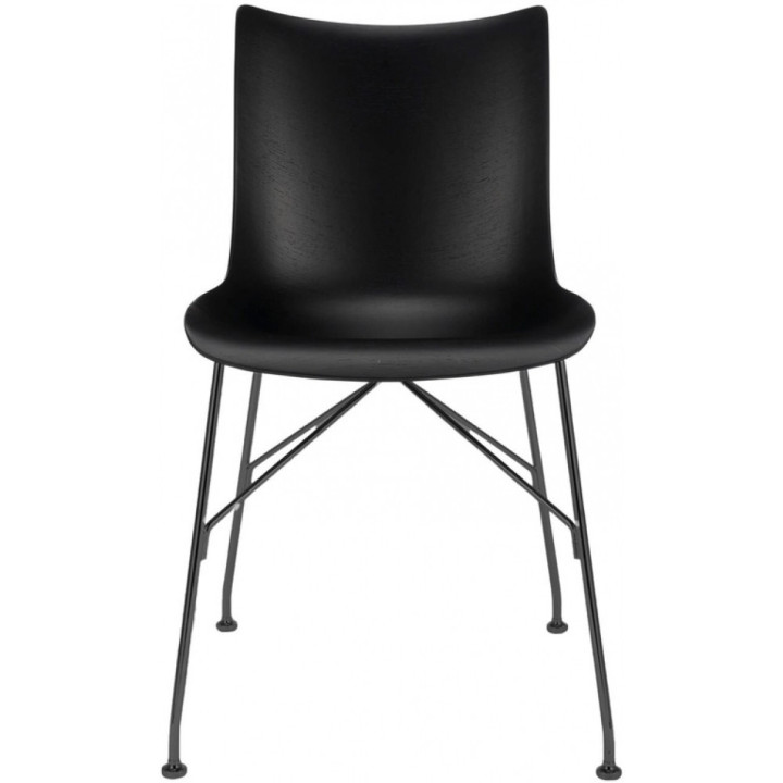 Kartell - P/Wood Stuhl niedrig - Schwarz / Schwarz Kartell - P/Wood Stuhl niedrig - Schwarz / Schwarz