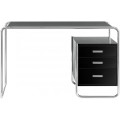 Thonet - S 285/2 Schreibtisch - RAL 9005 Tiefschwarz Decklack - Korpus rechts (Gestell: Chrom) Thonet - S 285/2 Schreibtisch - RAL 9005 Tiefschwarz Decklack - Korpus rechts (Gestell: Chrom)