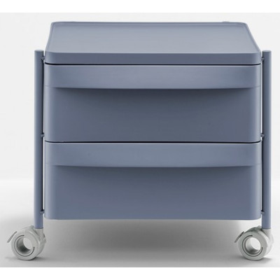 Pedrali - Boxie Rollcontainer klein - Blau | Schublade oben Pedrali - Boxie Rollcontainer klein - Blau | Schublade oben
