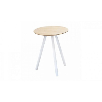 Jan Kurtz - Pit Beistelltisch - Ø 40 cm Nussbaum | H 51 cm; weiß Jan Kurtz - Pit Beistelltisch - Ø 40 cm Nussbaum | H 51 cm; weiß