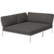 Houe - Level Lounge Cozy Sofa-Element Links Muted White - Dark Grey (Basic)