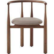 New Works - Bukowski Stuhl gepolstert - Walnuss / Linara 342
