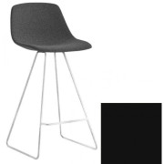 La Palma - Miunn Barhocker 65 cm weiß - Leder Schwarz