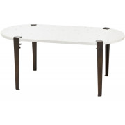 TIPTOE - Venezia Oblong Couchtisch Recyceltes Plastik - Dark Steel