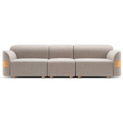 Gazzda - Hugg Modulares Sofa Eiche Natur 3-Sitzer - Geschlossen / Archway (MLF02)
