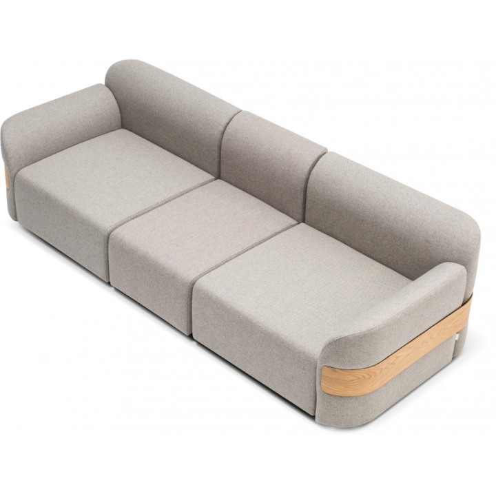 Gazzda - Hugg Modulares Sofa Eiche Natur 3-Sitzer Gazzda - Hugg Modulares Sofa Eiche Natur 3-Sitzer