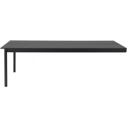 Muuto - Linear System Endmodul Tisch 110 cm - 240 cm | Schwarzes Nanolaminat/Schwarz