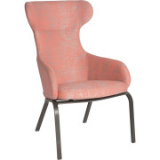 Stern - Stan Ohrensessel - Koralle / Seidengrau meliert