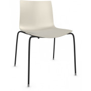 Arper - Catifa 46 0251 Stuhl einfarbig - Elfenbein | Schwarz