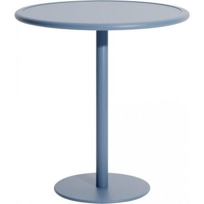 Petite Friture - Week-End Bistro Tisch rund - Taubenblau Petite Friture - Week-End Bistro Tisch rund - Taubenblau