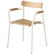 TIPTOE - Etude Armlehnstuhl Eiche Natur - Cremeweiß