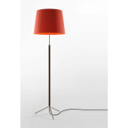 Santa & Cole - Pie de Salon G1 Stehleuchte Messing - Rot/Bernstein