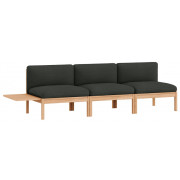 Moebe - Modular Sofa 3-Sitzer mit Beistelltisch Re-Wool - Re-Wool 198