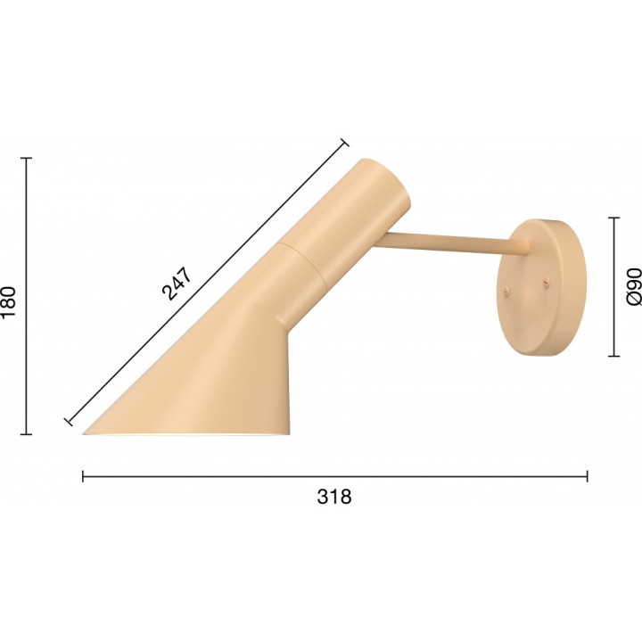 Louis Poulsen - AJ Wandleuchte ohne Schalter / ohne Kabel Louis Poulsen - AJ Wandleuchte ohne Schalter / ohne Kabel