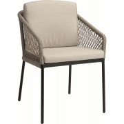 Stern - Odea Sessel - Kordel Salt / Kissen Cream