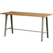 TIPTOE - New Modern Hoher Tisch recyceltes Altholz - 220x95 cm | 105 cm | Eucalyptus grey