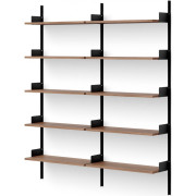 New Works - Library Wandregal 1900 - Walnuss / Schwarz