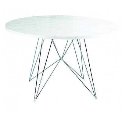 Magis - XZ3 Tisch rund - Marmor Weiß (Gestell: Verchromt) Magis - XZ3 Tisch rund - Marmor Weiß (Gestell: Verchromt)