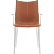 Kartell - H.H.H. Stuhl Umweltfreundliche Textur - Weiß / Tabak