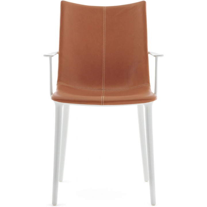 Kartell - H.H.H. Stuhl Umweltfreundliche Textur - Weiß / Tabak Kartell - H.H.H. Stuhl Umweltfreundliche Textur - Weiß / Tabak