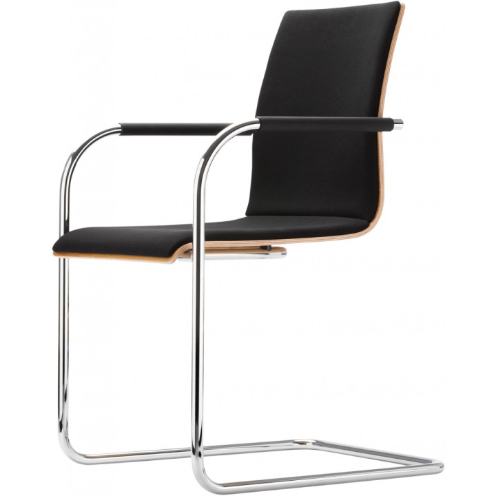 Thonet - S 53 PF Freischwinger - Step 60999 Schwarz (Schale: Eiche aufgehellt) Thonet - S 53 PF Freischwinger - Step 60999 Schwarz (Schale: Eiche aufgehellt)