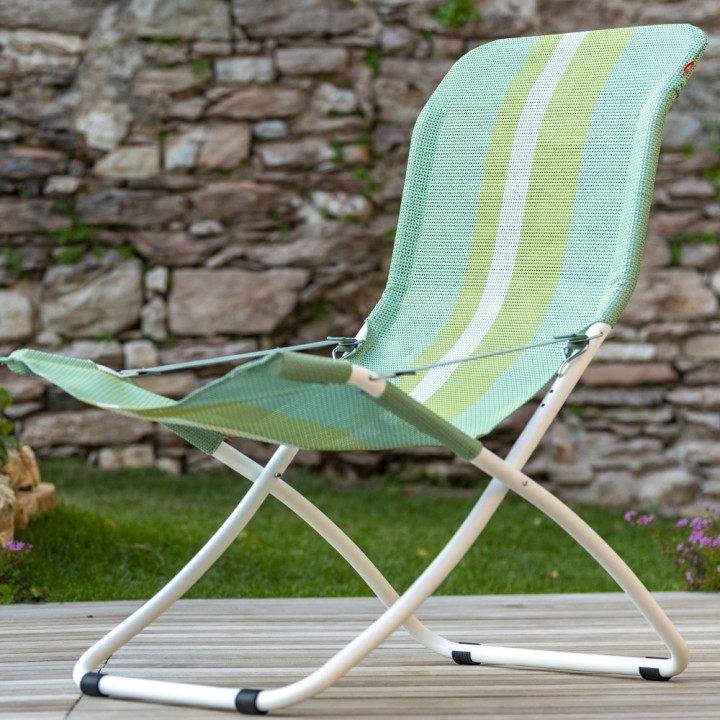 Fiam - Fiesta XXL Sonnensessel - Weiß/Streifen Grün Fiam - Fiesta XXL Sonnensessel - Weiß/Streifen Grün