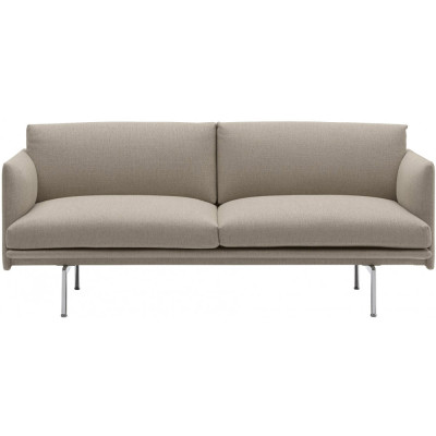 Muuto - Outline 2-Sitzer Sofa - Ecriture 240 / Aluminum poliert Muuto - Outline 2-Sitzer Sofa - Ecriture 240 / Aluminum poliert