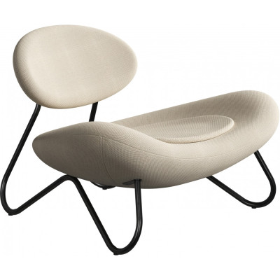 Woud - Meadow Lounge Stuhl Stahlrahmen schwarz - Creme (Sisu 0105) Woud - Meadow Lounge Stuhl Stahlrahmen schwarz - Creme (Sisu 0105)