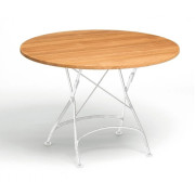 Weishäupl - Classic Tisch Ø110 cm - Teak Deck | Weiß