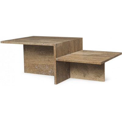 Ferm Living - Distinct Couchtisch - Travertine Dunkelbraun Ferm Living - Distinct Couchtisch - Travertine Dunkelbraun