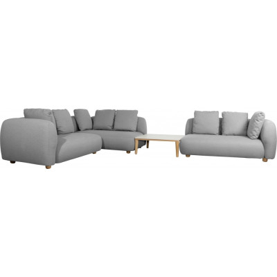 Cane-line - Capture Ecksofa mit Tisch - Hellgrau Cane-line - Capture Ecksofa mit Tisch - Hellgrau