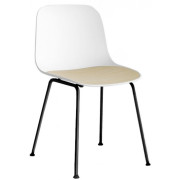 La Palma - Seela Stuhl schwarz lackiert - Eiche gebleicht (Sitzschale: Polypropylen)