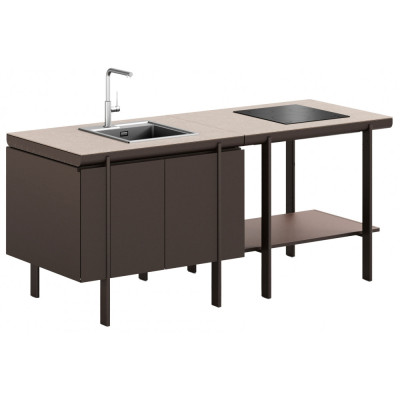 Emu - Emily Outdoorküche Kombination 1 - Indischbraun (41) / Blei (53) Emu - Emily Outdoorküche Kombination 1 - Indischbraun (41) / Blei (53)