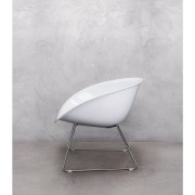 Pedrali - Gliss 340 Lounge Kufenstuhl - Weiß | Verchromt